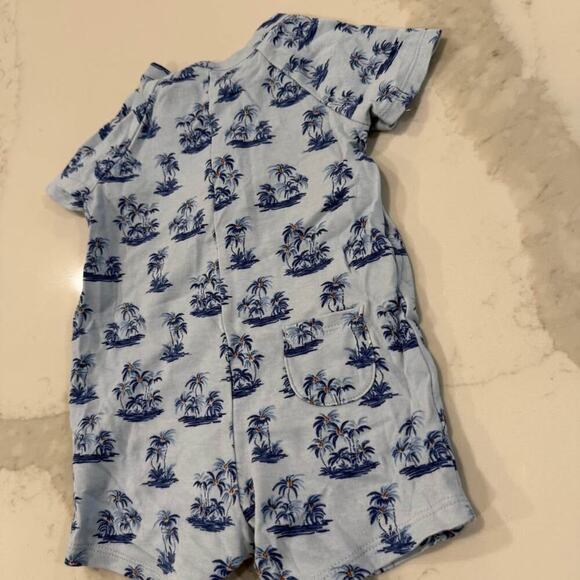 Janie and Jack Baby Tropical Palm Tree Romper Infant Size 6-12 Month IcedFeather - Picture 5 of 7